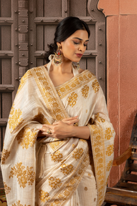 Swarnima - The Subtle Gold Story Saree