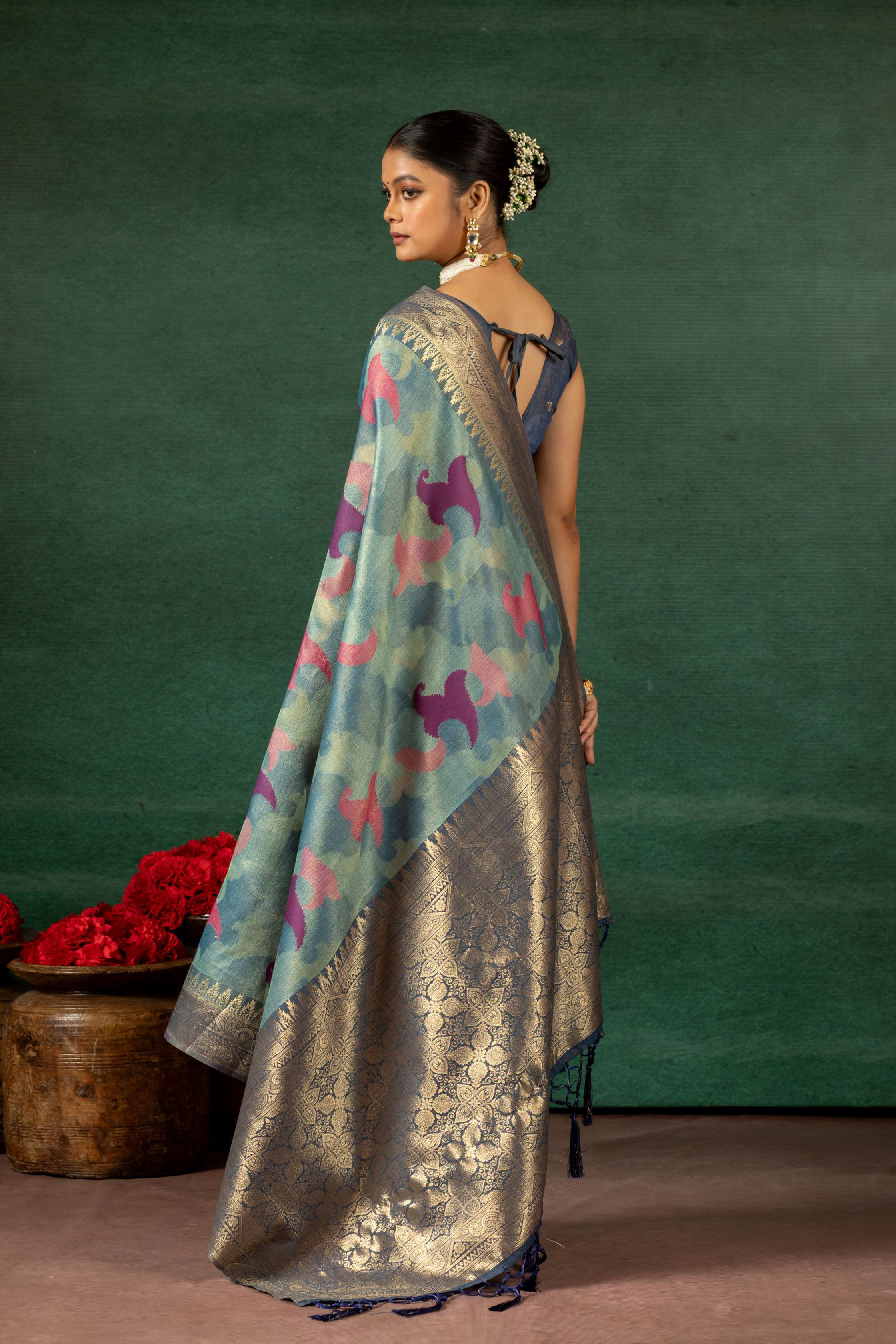 Vaidehi - Whisper of Woven Gold Saree