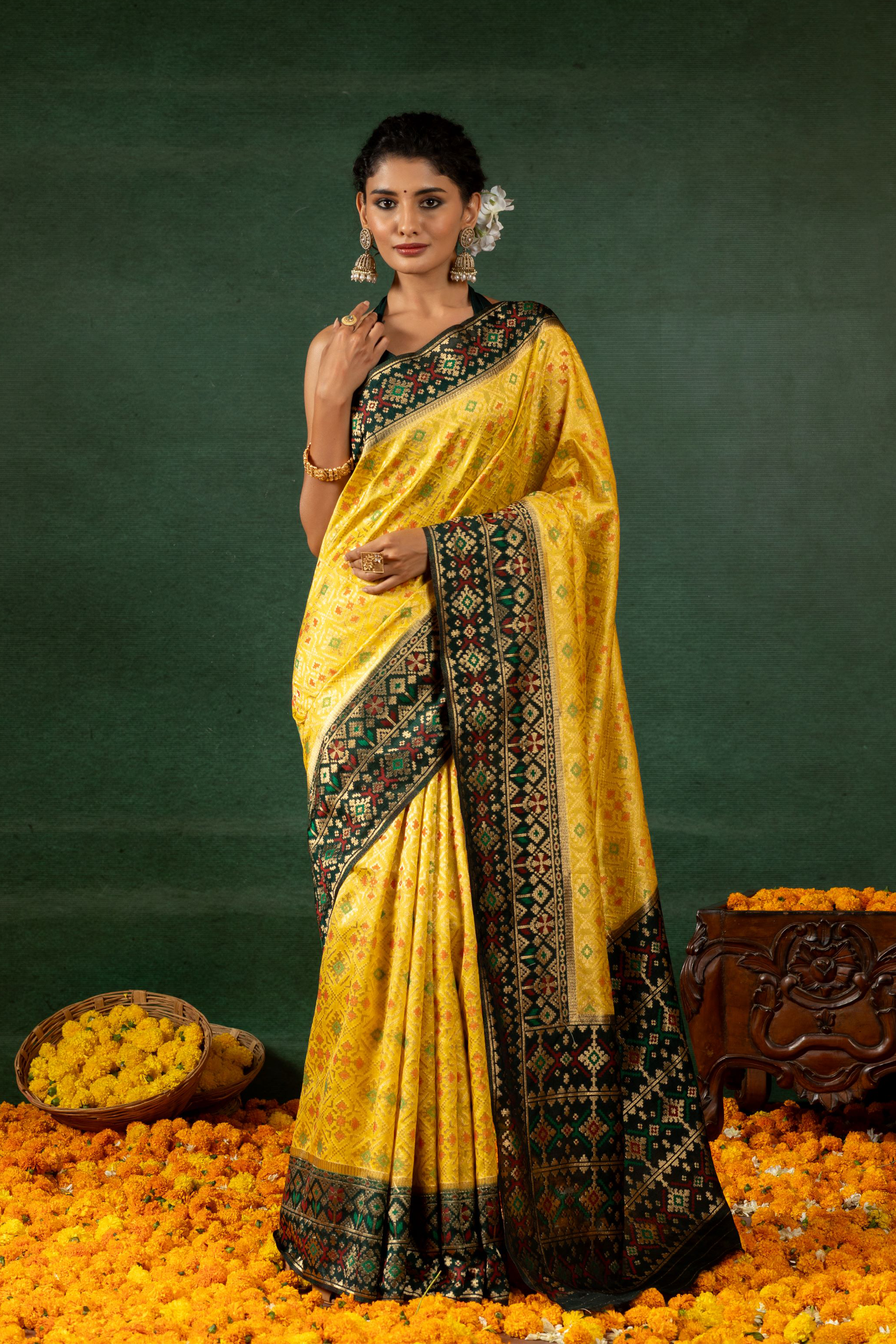 Sitara - Yellow Patola Charm Saree