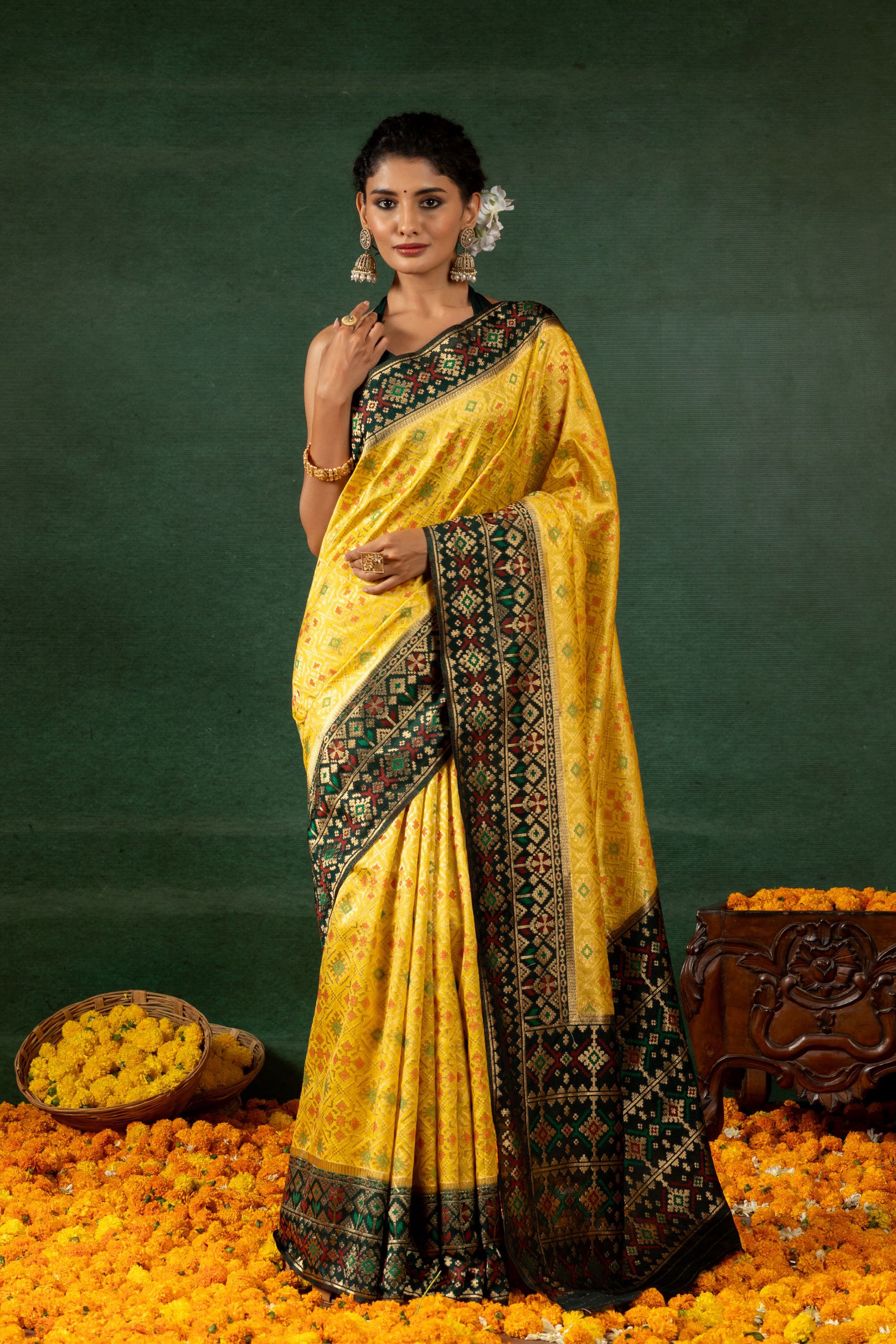 Sitara - Yellow Patola Charm Saree