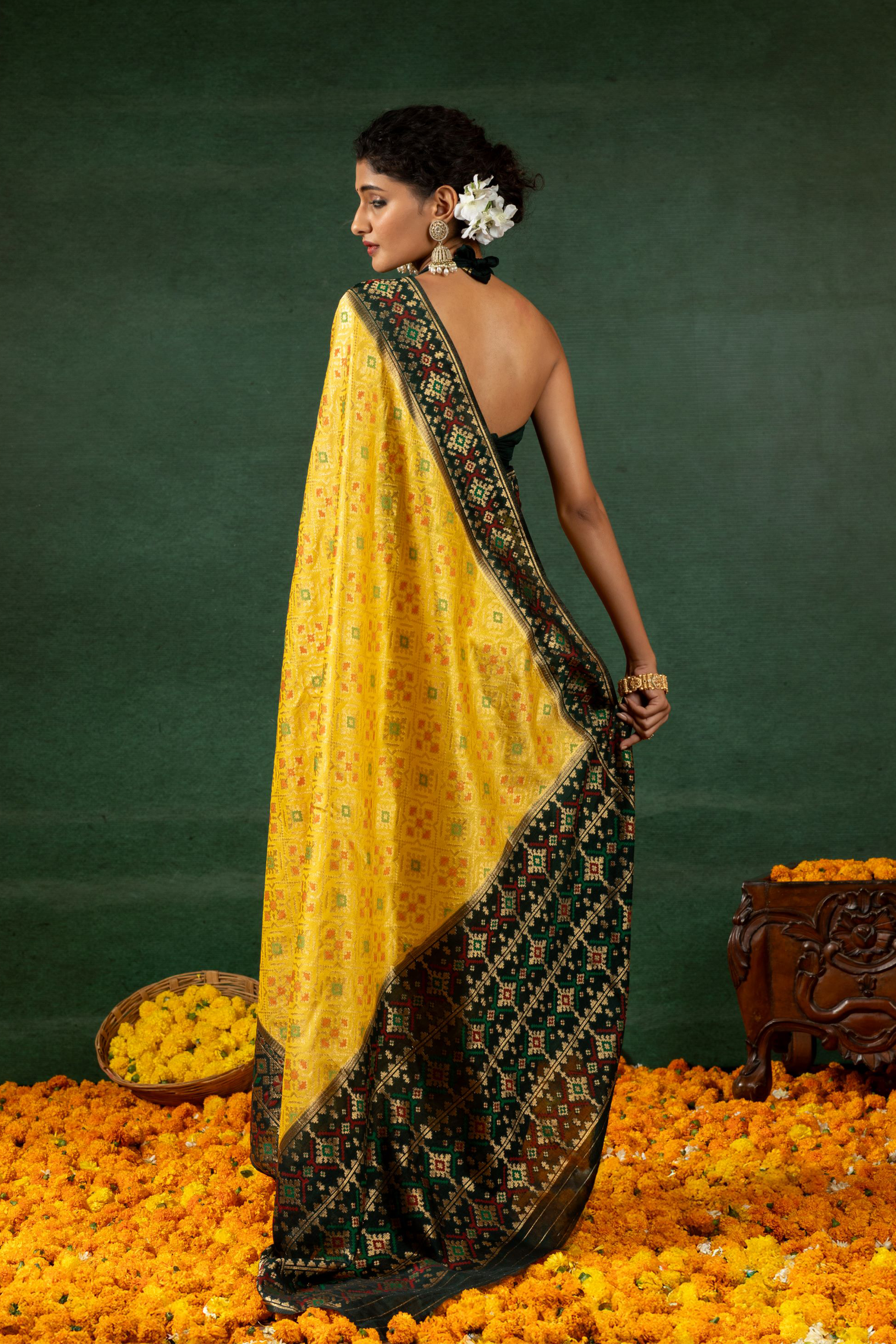 Sitara - Yellow Patola Charm Saree