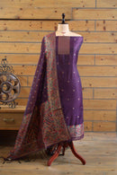 Aafreen – The Kashmiri Grace | Kashmiri Mul Chanderi Suit Piece – Purple
