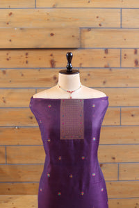 Aafreen – The Kashmiri Grace | Kashmiri Mul Chanderi Suit Piece – Purple