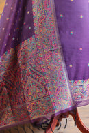 Aafreen – The Kashmiri Grace | Kashmiri Mul Chanderi Suit Piece – Purple