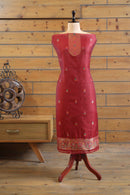 Rang – The Kashmiri Palette | Kashmiri Mul Chanderi Suit Piece – Red