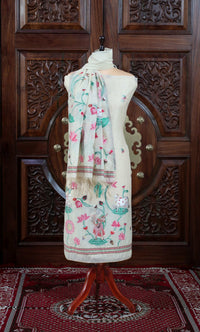 Rooh – The Pichwai Reverie | Pichwai Muga Cotton Suit Piece – Cream
