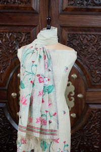 Rooh – The Pichwai Reverie | Pichwai Muga Cotton Suit Piece – Cream
