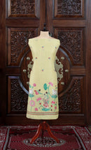 Rooh – The Pichwai Reverie | Pichwai Muga Cotton Suit Piece – Lemon Yellow