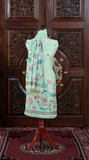 Rooh – The Pichwai Reverie | Pichwai Muga Cotton Suit Piece – Sea Green
