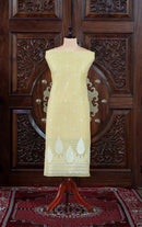 Virsa – The Timeless Weave | Jamdani Muga Cotton Suit Piece – Lemon Yellow