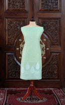 Virsa – The Timeless Weave | Jamdani Muga Cotton Suit Piece – Sea Green