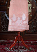 Virsa – The Timeless Weave | Jamdani Muga Cotton Suit Piece – Peach