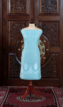 Virsa – The Timeless Weave | Jamdani Muga Cotton Suit Piece – Sky Blue