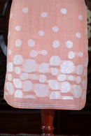 Adaa – The Elegant Motif | Jamdani Muga Cotton Suit Piece – Peach
