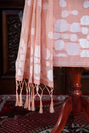 Adaa – The Elegant Motif | Jamdani Muga Cotton Suit Piece – Peach