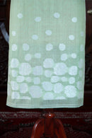 Adaa – The Elegant Motif | Jamdani Muga Cotton Suit Piece – Sea Green