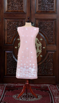 Adaa – The Elegant Motif | Jamdani Muga Cotton Suit Piece – Pink