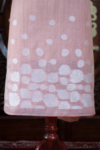 Adaa – The Elegant Motif | Jamdani Muga Cotton Suit Piece – Pink
