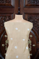 Adaa – The Elegant Motif | Jamdani Muga Cotton Suit Piece – Tussar Beige