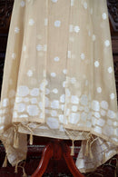 Adaa – The Elegant Motif | Jamdani Muga Cotton Suit Piece – Tussar Beige