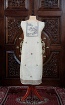 Mitti – The Earthy Grace | Jamdani Muga Cotton Suit Piece – Cream