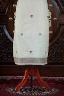 Mitti – The Earthy Grace | Jamdani Muga Cotton Suit Piece – Cream