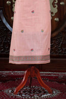 Mitti – The Earthy Grace | Jamdani Muga Cotton Suit Piece – Peach