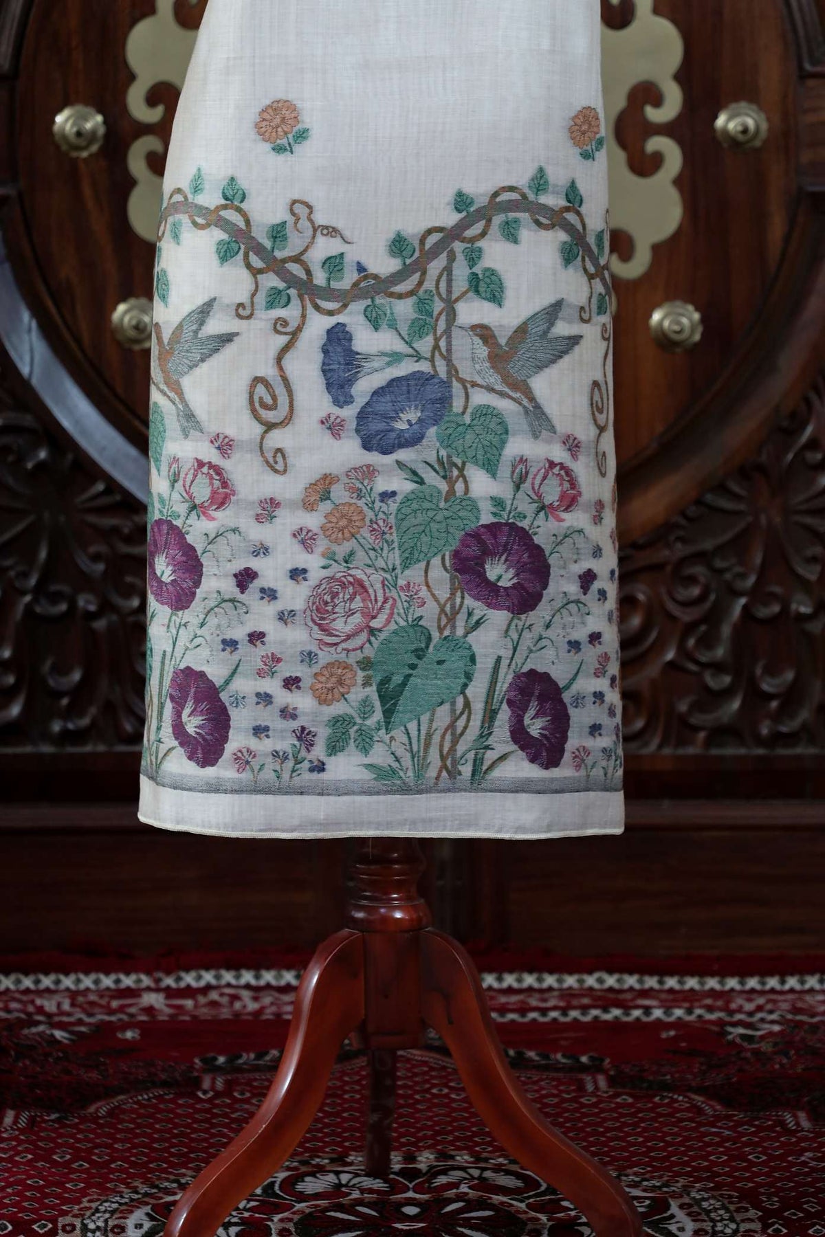 Katha – The Woven Tale | Muga Cotton Suit Piece – Off-White Rani