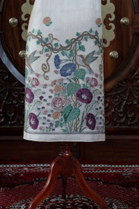 Katha – The Woven Tale | Muga Cotton Suit Piece – Off-White Rani