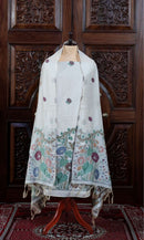 Katha – The Woven Tale | Muga Cotton Suit Piece – Off-White Mustard