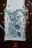 Katha – The Woven Tale | Muga Cotton Suit Piece – Off-White Navy Blue