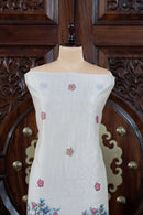 Dhara – The Earthly Flow | Muga Cotton Suit Piece – Off-White Rani