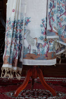 Dhara – The Earthly Flow | Muga Cotton Suit Piece – Off-White Rani