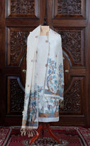 Dhara – The Earthly Flow | Muga Cotton Suit Piece – Off-White Mustard