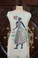 Nazm – The Woven Verse | Muga Cotton Suit Piece – Cream