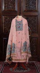 Taar – The Fine Thread | Muga Cotton Suit Piece – Peach