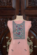 Taar – The Fine Thread | Muga Cotton Suit Piece – Peach