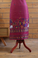 Kumud – The Pichwai Bloom | Pichwai Mul Chanderi Suit Piece – Magenta Pink