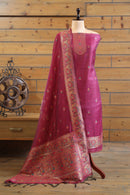 Rang – The Kashmiri Palette | Kashmiri Mul Chanderi Suit Piece – Pink