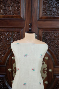 Rooh – The Pichwai Reverie | Pichwai Muga Cotton Suit Piece – Cream