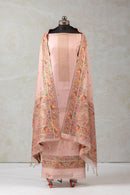 Pink Parade Jamdani Kashmiri Cotton Suit Piece