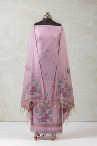 Lavender Dusk Jamdani Munga Cotton Suit Piece