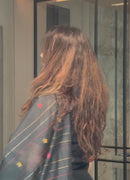 Charcoal Grace Jamdani Mul Chanderi Suit Piece