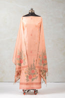 Peach Ivy Jamdani Munga Cotton Suit Piece