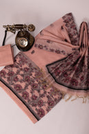 Rose Brim Jamdani Mul Chanderi Suit Piece