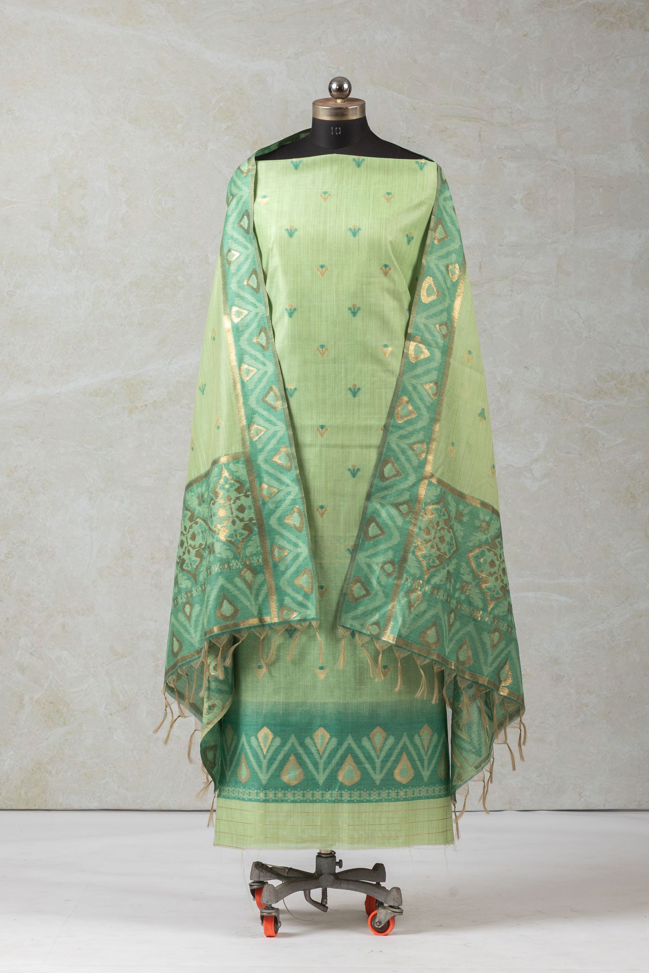 Pastel Path Jamdani Cotton Suit Piece
