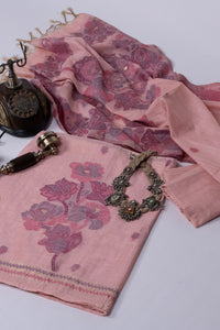 Flora Thoughtscape Jamdani Munga Cotton Suit Piece