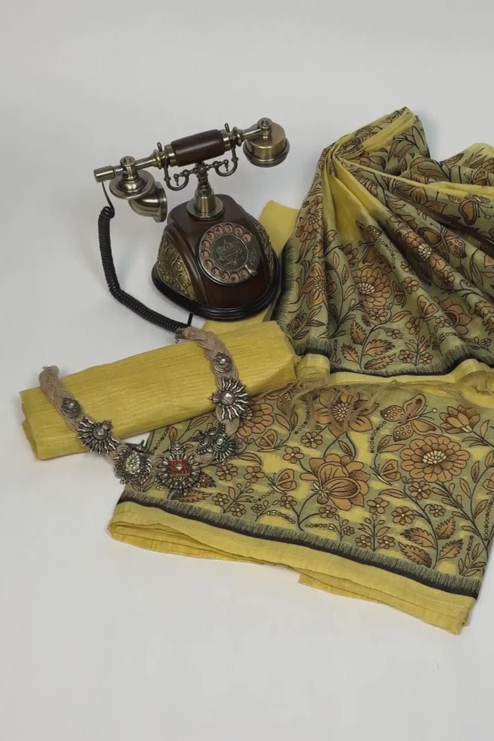 Ochre Manuscript -- Cotton Suit Piece