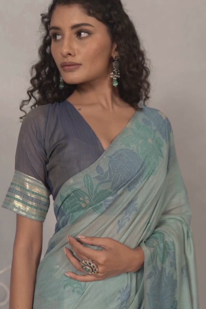 Taarika - The Mint Bloom Saree
