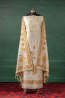 Marigold Etch Jamdani Linen Cotton Suit Piece
